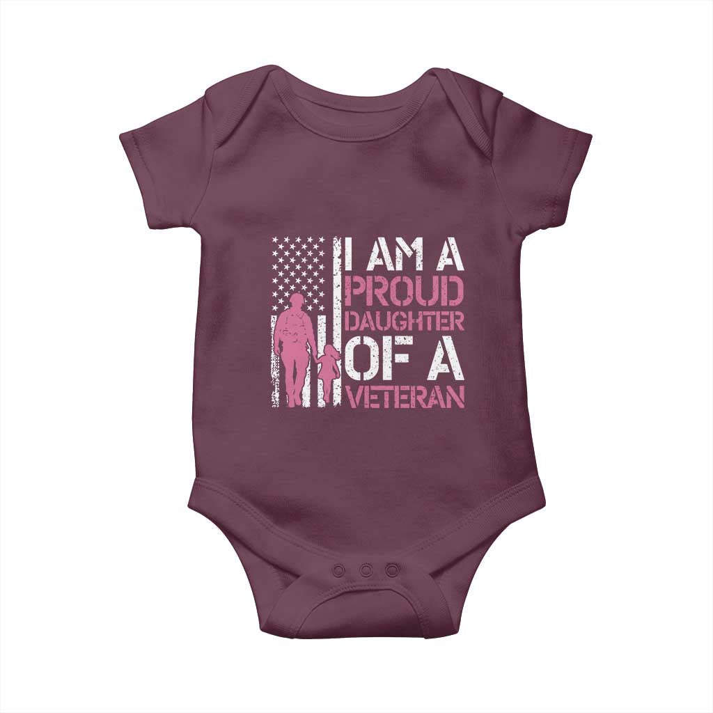 Proud Daughter Veteran Nothing Scares Baby Onesie Patriotic Military Family Support