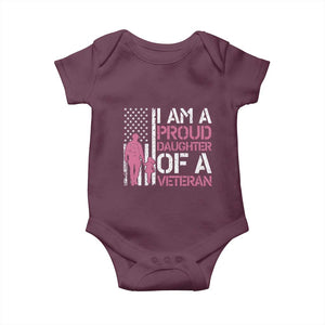 Proud Daughter Veteran Nothing Scares Baby Onesie Patriotic Military Family Support