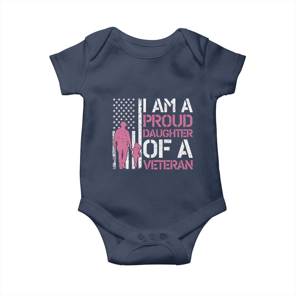 Proud Daughter Veteran Nothing Scares Baby Onesie Patriotic Military Family Support