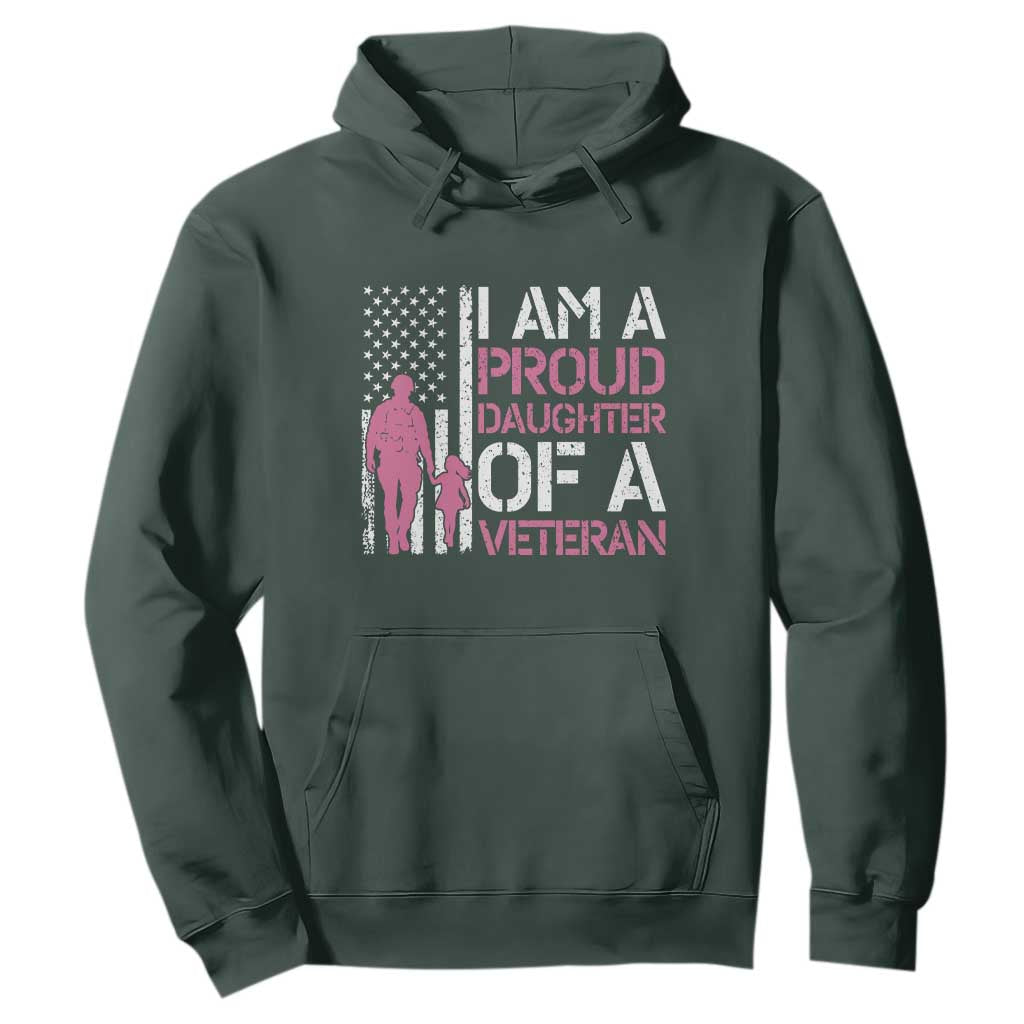 Proud Daughter Veteran Nothing Scares Hoodie Patriotic Military Family Support
