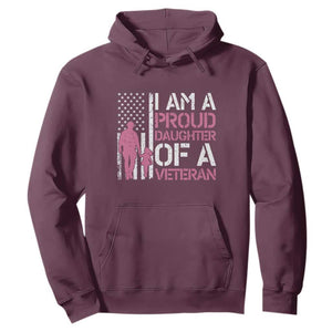 Proud Daughter Veteran Nothing Scares Hoodie Patriotic Military Family Support