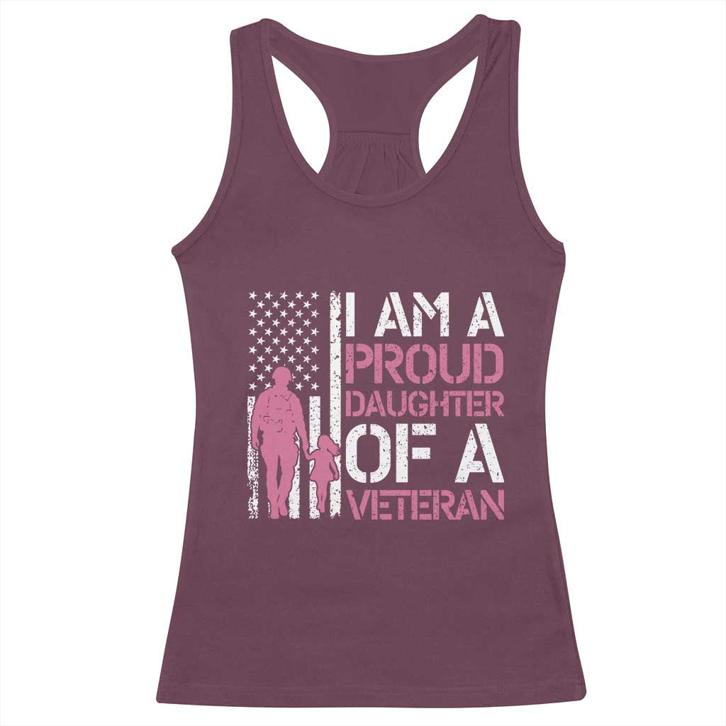 Proud Daughter Veteran Nothing Scares Racerback Tank Top Patriotic Military Family Support