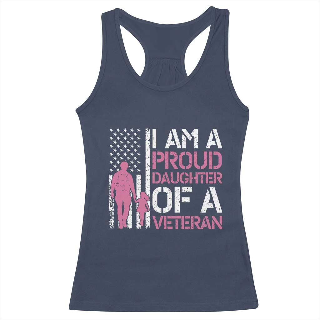 Proud Daughter Veteran Nothing Scares Racerback Tank Top Patriotic Military Family Support