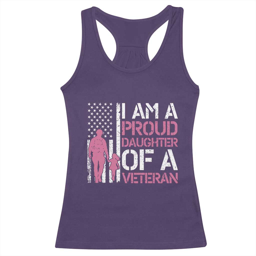 Proud Daughter Veteran Nothing Scares Racerback Tank Top Patriotic Military Family Support