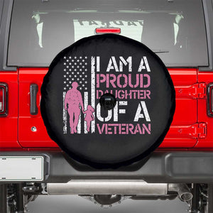 Proud Daughter Veteran Nothing Scares Spare Tire Cover Patriotic Military Family Support TS14 Black Print Your Wear