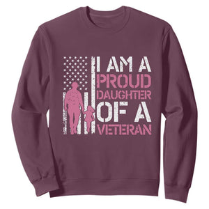 Proud Daughter Veteran Nothing Scares Sweatshirt Patriotic Military Family Support