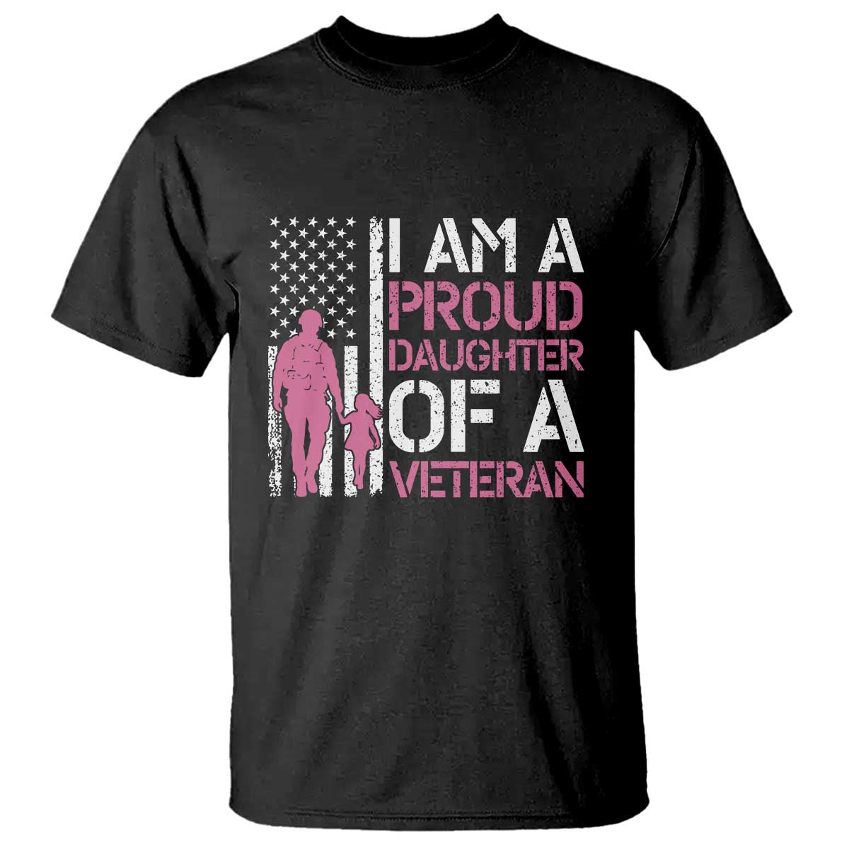 Proud Daughter Veteran Nothing Scares T Shirt Patriotic Military Family Support