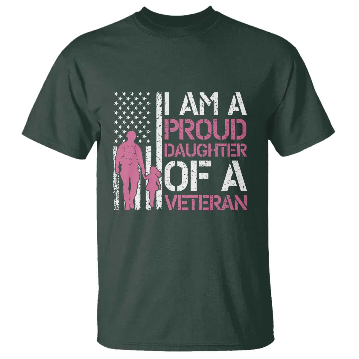 Proud Daughter Veteran Nothing Scares T Shirt Patriotic Military Family Support