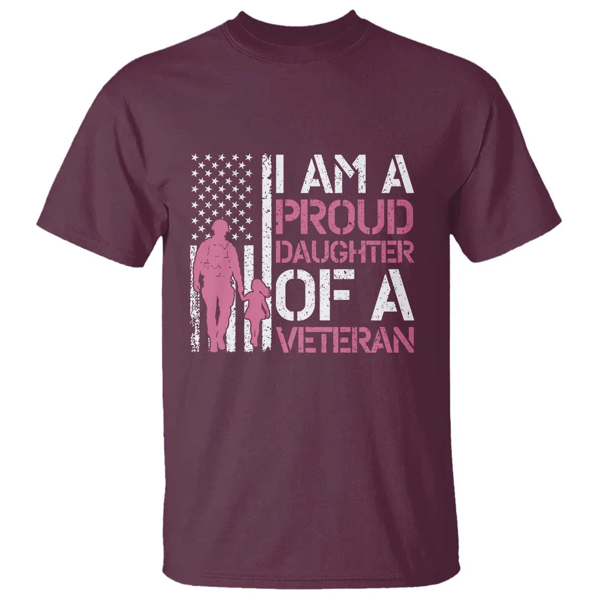 Proud Daughter Veteran Nothing Scares T Shirt Patriotic Military Family Support