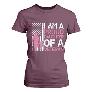 Proud Daughter Veteran Nothing Scares T Shirt For Women Patriotic Military Family Support TS14 Maroon Print Your Wear