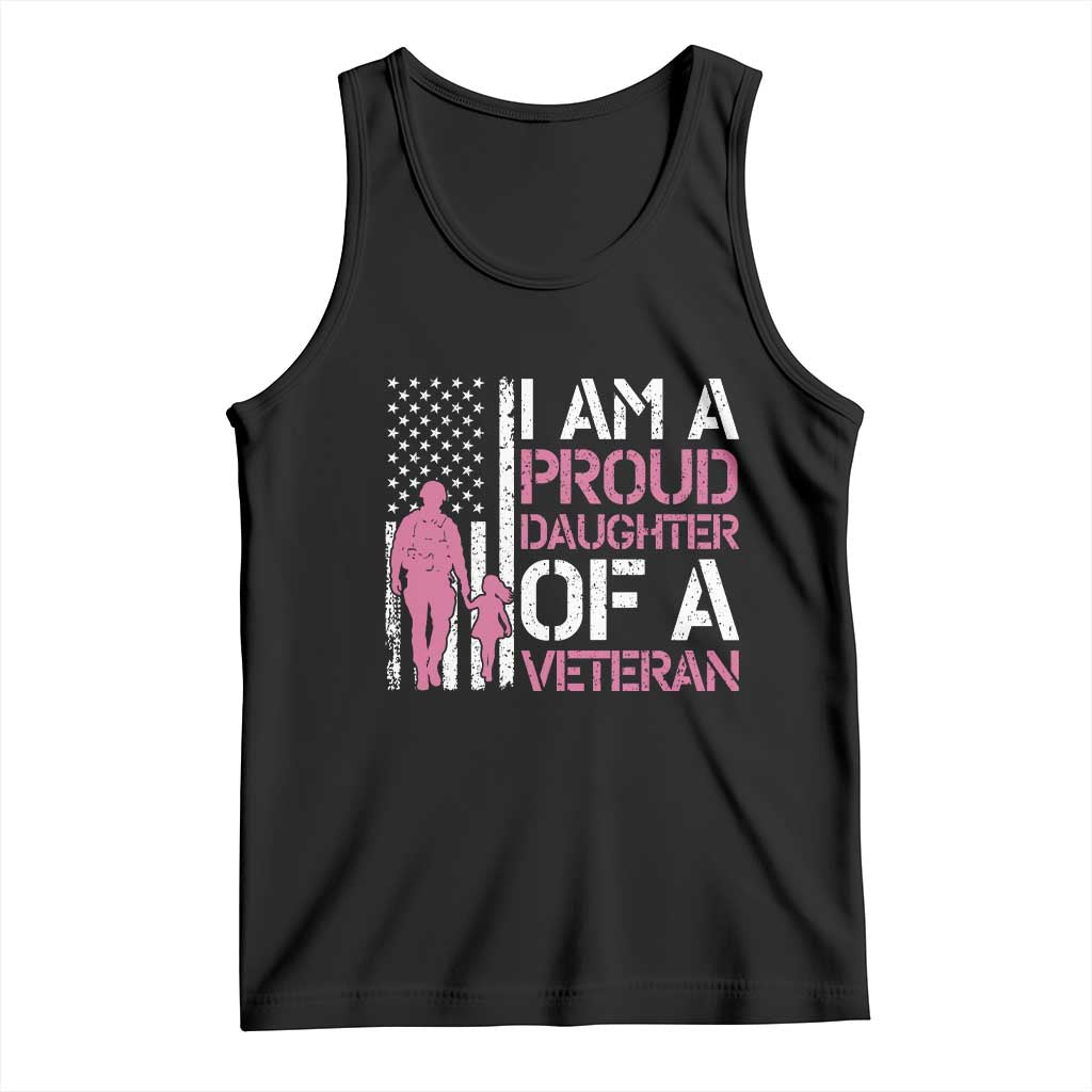 Proud Daughter Veteran Nothing Scares Tank Top Patriotic Military Family Support