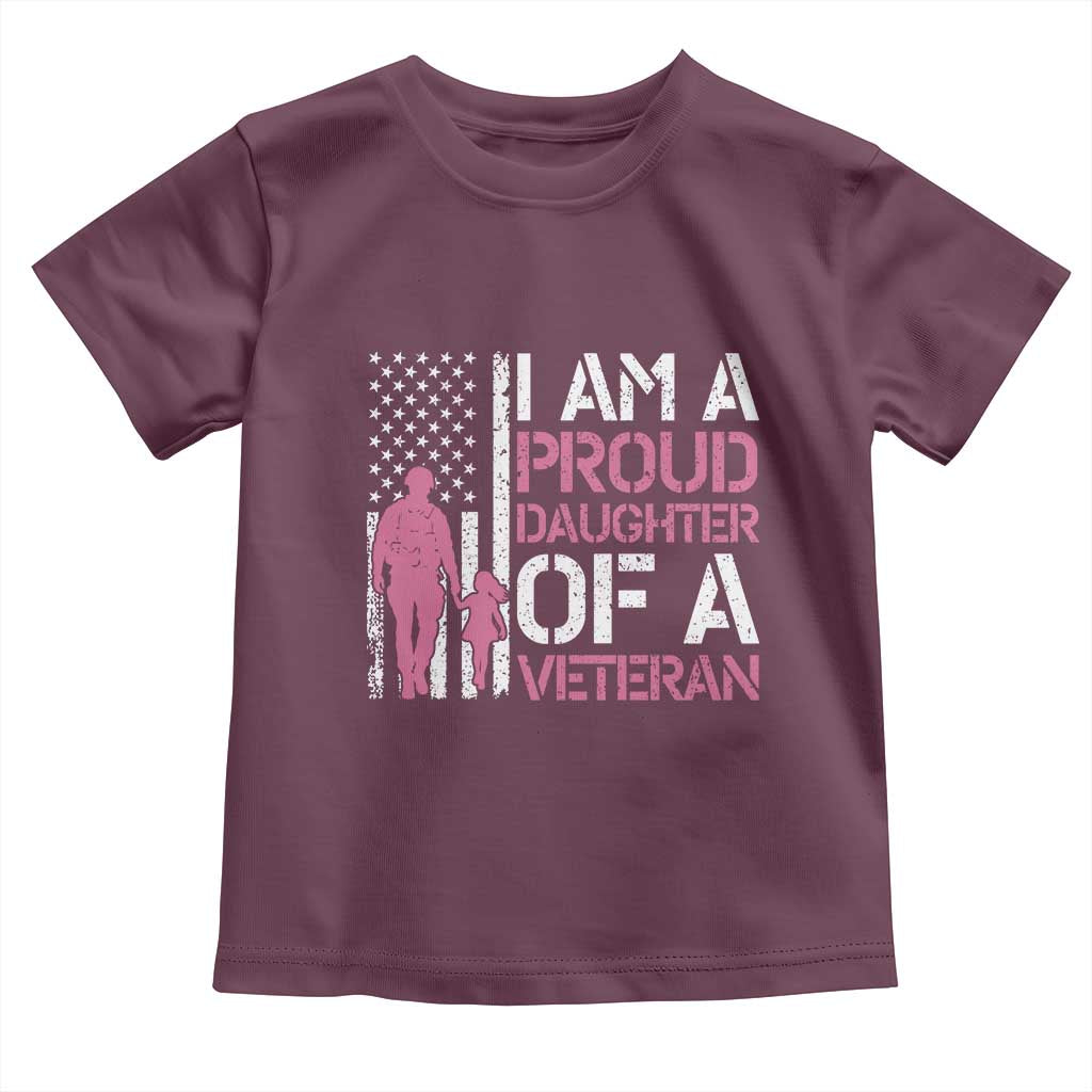 Proud Daughter Veteran Nothing Scares Toddler T Shirt Patriotic Military Family Support