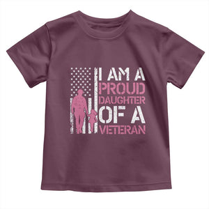 Proud Daughter Veteran Nothing Scares Toddler T Shirt Patriotic Military Family Support