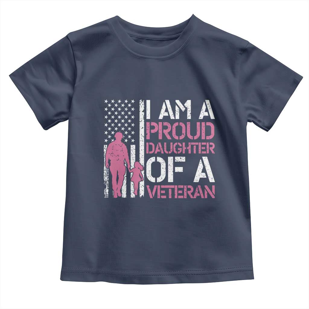 Proud Daughter Veteran Nothing Scares Toddler T Shirt Patriotic Military Family Support