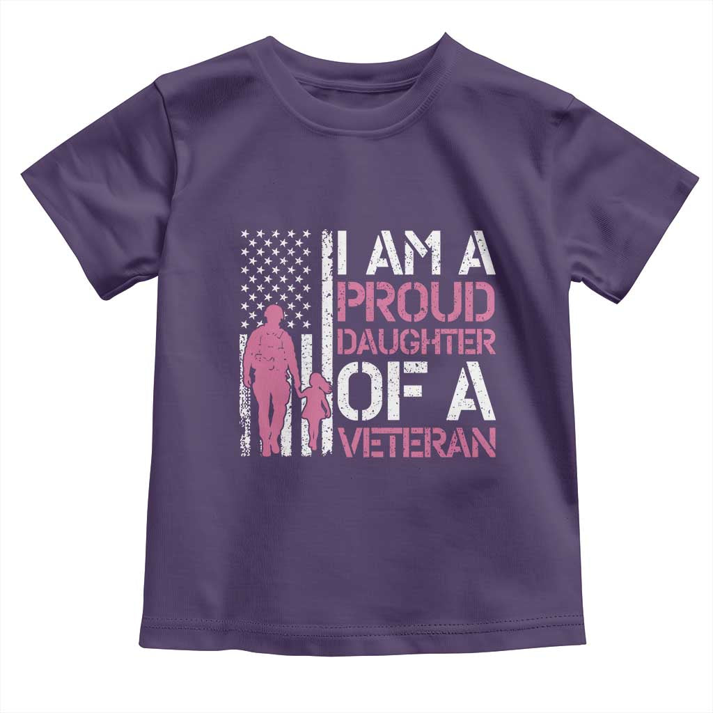 Proud Daughter Veteran Nothing Scares Toddler T Shirt Patriotic Military Family Support