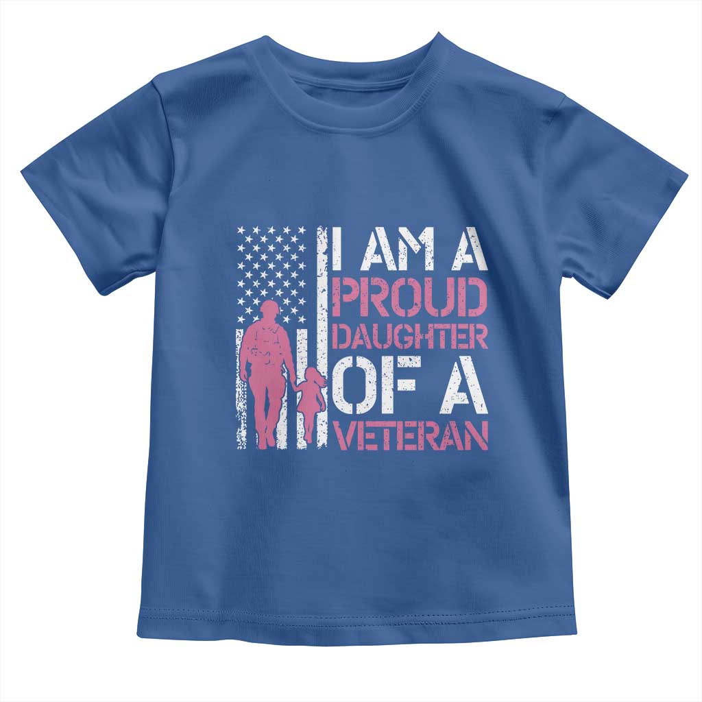 Proud Daughter Veteran Nothing Scares Toddler T Shirt Patriotic Military Family Support