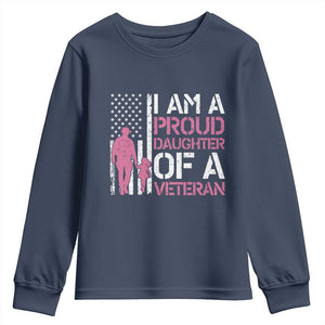Proud Daughter Veteran Nothing Scares Youth Sweatshirt Patriotic Military Family Support