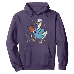 Funny Silly Goose ER Nurse Hoodie Cuff 'Em TS14 Purple Print Your Wear