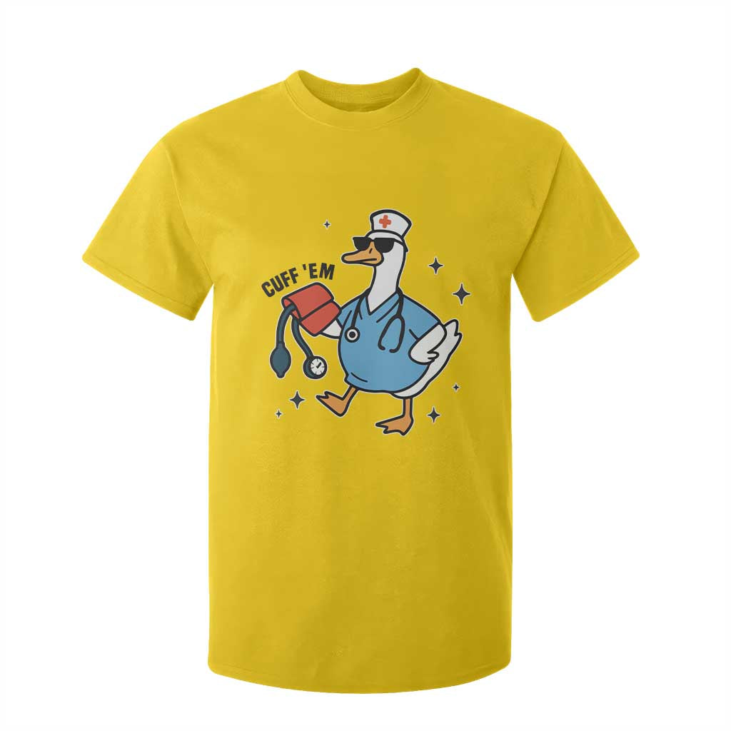 Funny Silly Goose ER Nurse T Shirt For Kid Cuff 'Em TS14 Daisy Print Your Wear