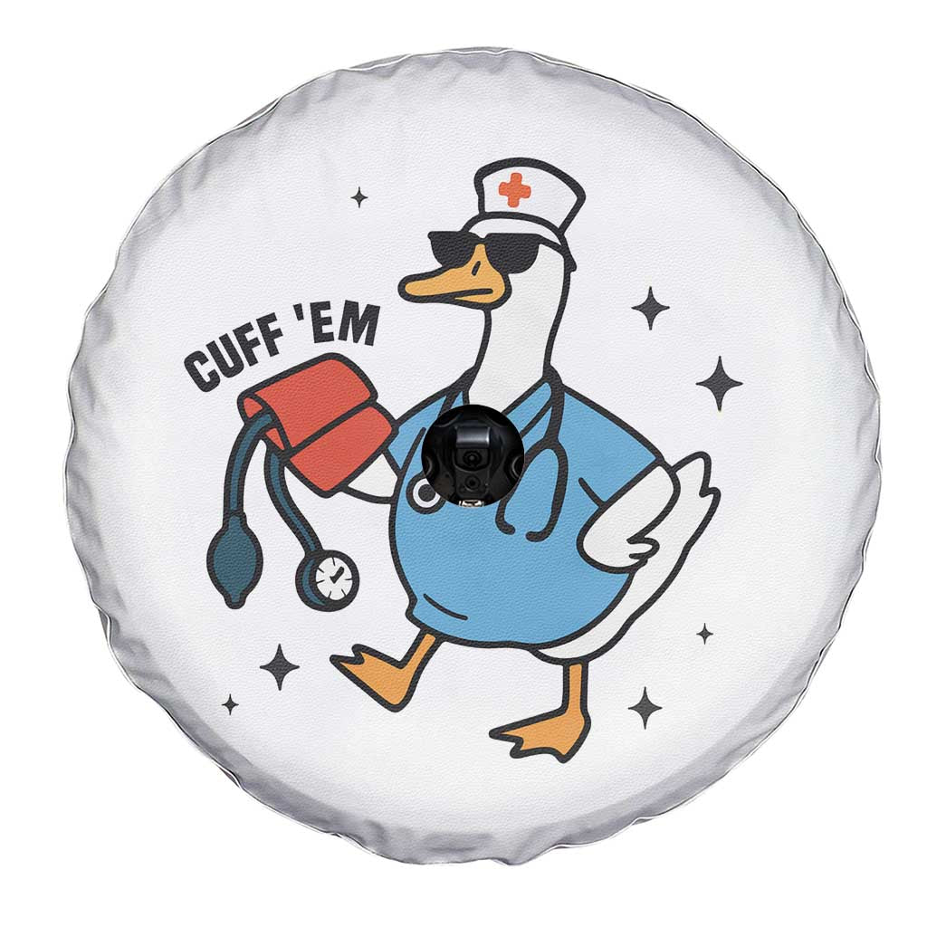 Funny Silly Goose ER Nurse Spare Tire Cover Cuff 'Em TS14 Print Your Wear