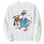 Funny Silly Goose ER Nurse Sweatshirt Cuff 'Em TS14 White Print Your Wear