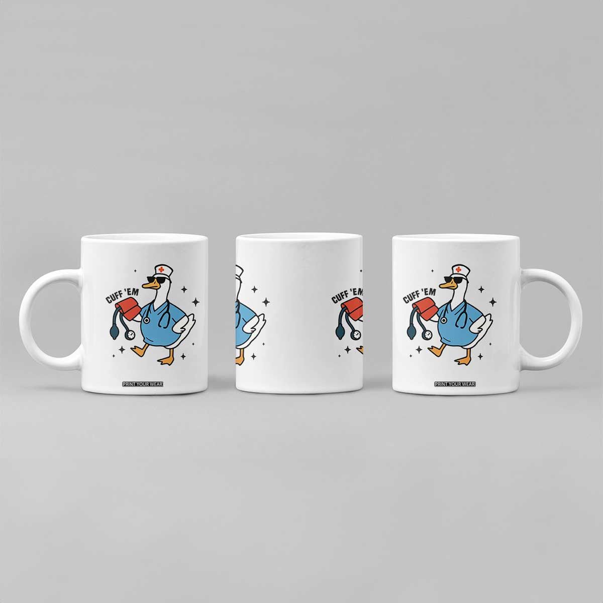 Funny Silly Goose ER Nurse Coffee Mug Cuff 'Em TS14 Print Your Wear