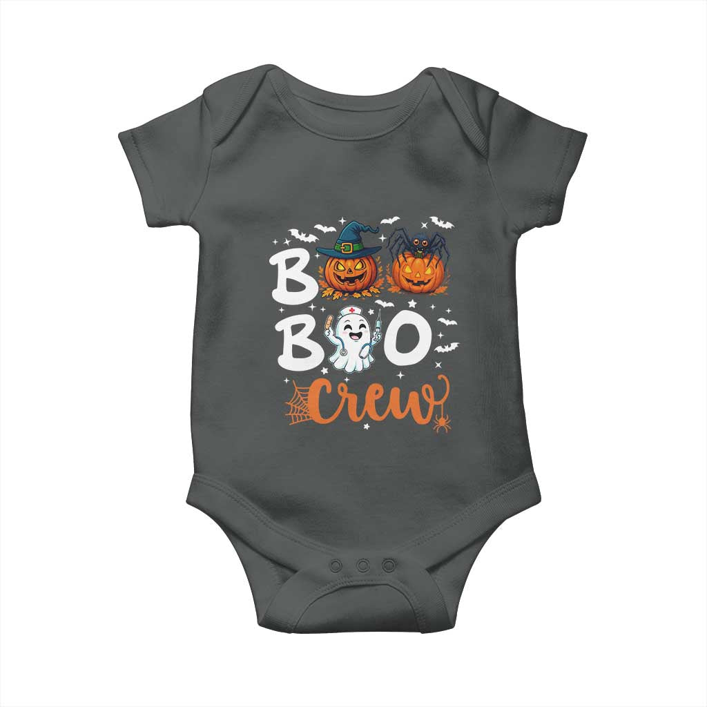 Boo Boo Crew Nurse Ghost Halloween Baby Onesie TS14 Dark Heather Print Your Wear