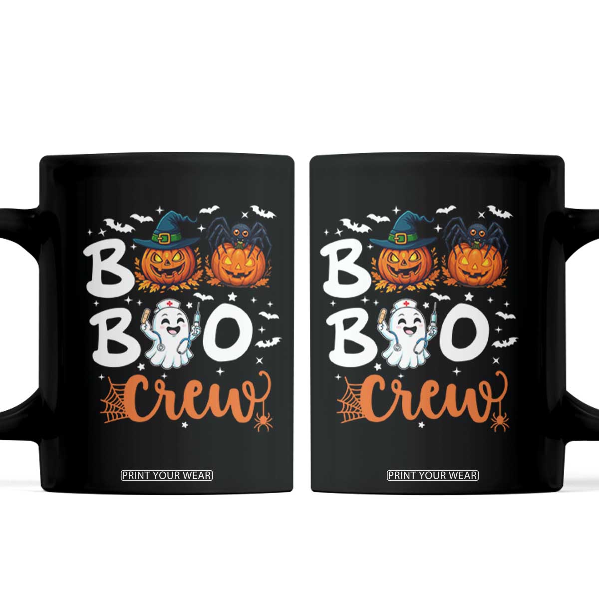 Boo Boo Crew Nurse Ghost Halloween Coffee Mug TS14 Black Print Your Wear