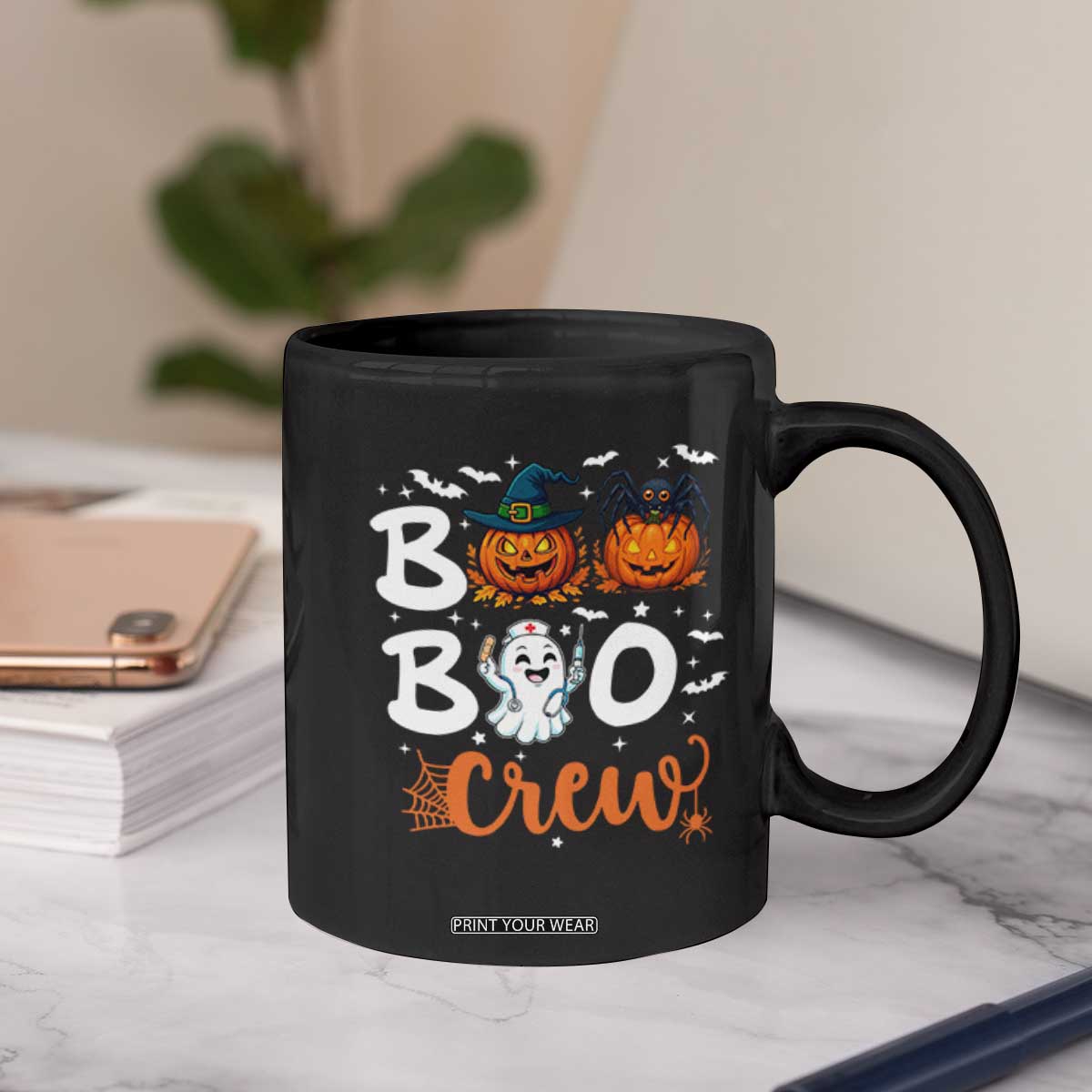 Boo Boo Crew Nurse Ghost Halloween Coffee Mug TS14 Print Your Wear