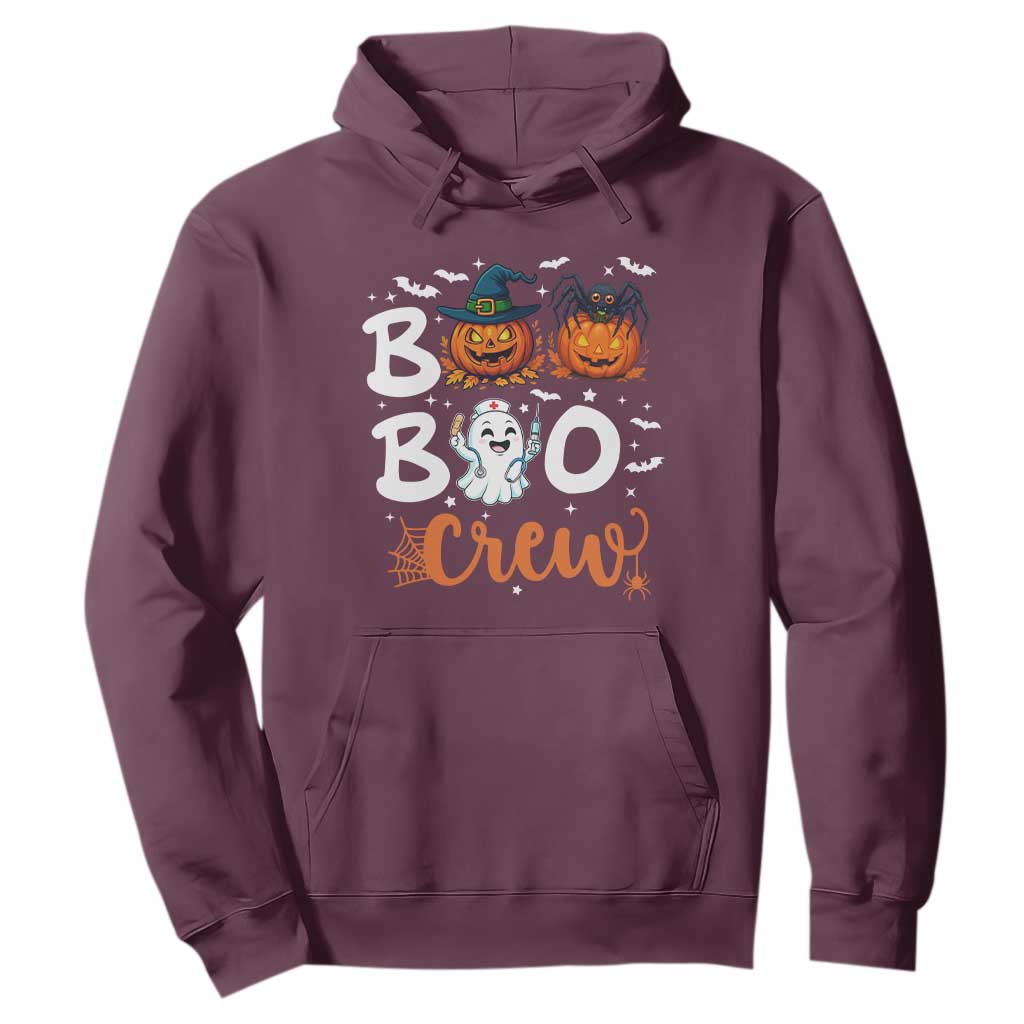 Boo Boo Crew Nurse Ghost Halloween Hoodie TS14 Maroon Print Your Wear