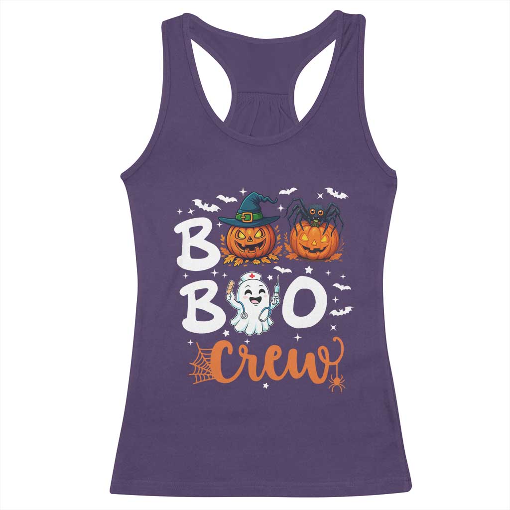Boo Boo Crew Nurse Ghost Halloween Racerback Tank Top TS14 Purple Print Your Wear