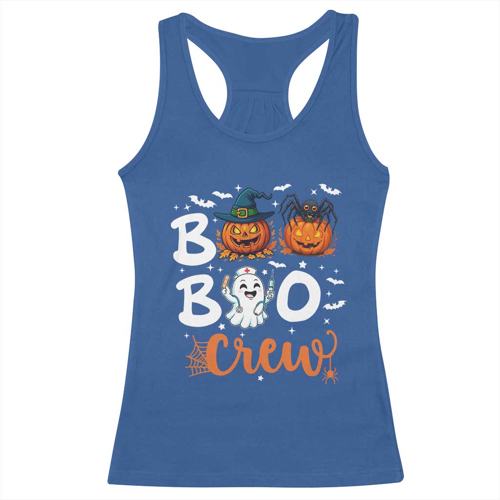 Boo Boo Crew Nurse Ghost Halloween Racerback Tank Top TS14 Royal Blue Print Your Wear