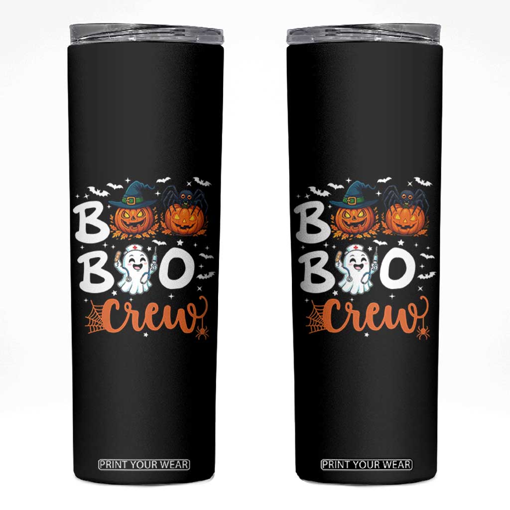 Boo Boo Crew Nurse Ghost Halloween Skinny Tumbler TS14 Black Print Your Wear