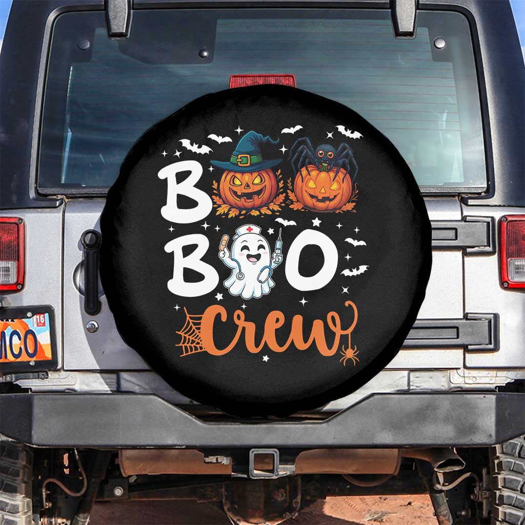 Boo Boo Crew Nurse Ghost Halloween Spare Tire Cover TS14 No hole Black Print Your Wear