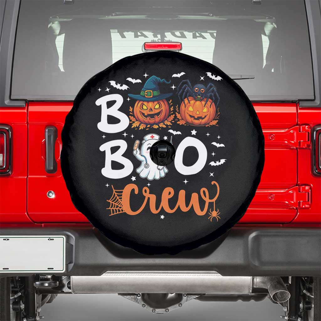 Boo Boo Crew Nurse Ghost Halloween Spare Tire Cover TS14 Black Print Your Wear
