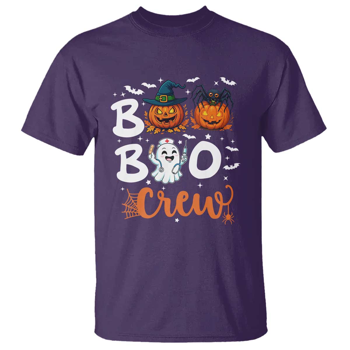Boo Boo Crew Nurse Ghost Halloween T Shirt TS14 Purple Print Your Wear