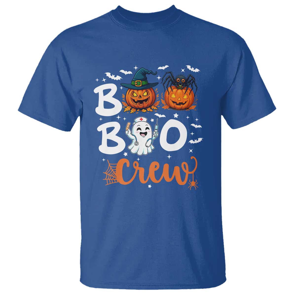 Boo Boo Crew Nurse Ghost Halloween T Shirt TS14 Royal Blue Print Your Wear