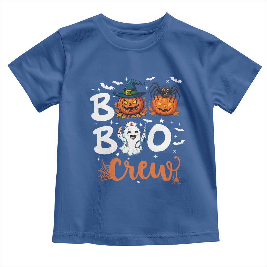 Boo Boo Crew Nurse Ghost Halloween Toddler T Shirt TS14 Royal Blue Print Your Wear
