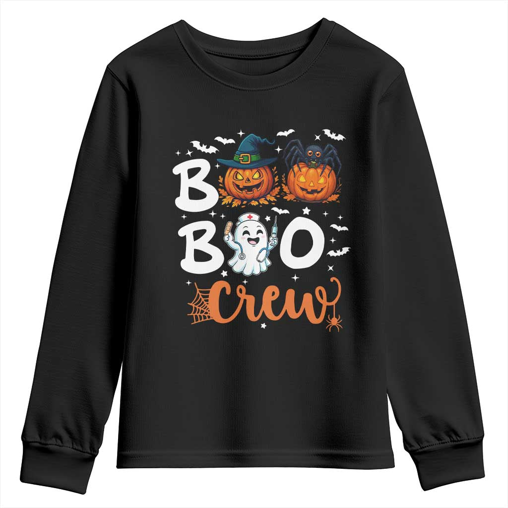 Boo Boo Crew Nurse Ghost Halloween Youth Sweatshirt TS14 Black Print Your Wear