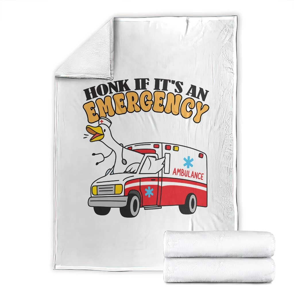 Registered Goose Nurse Throw Blanket Honk If It Is An Emergency TS14 White Print Your Wear