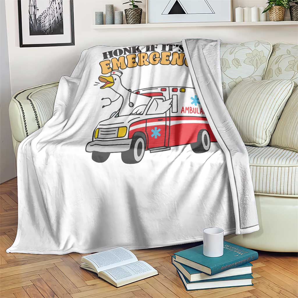 Registered Goose Nurse Throw Blanket Honk If It Is An Emergency TS14 Print Your Wear