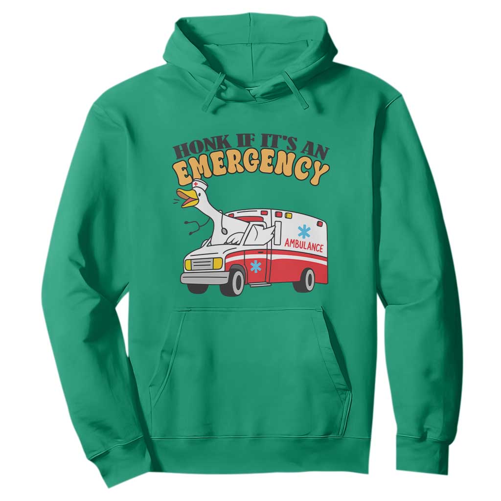 Registered Goose Nurse Hoodie Honk If It Is An Emergency TS14 Irish Green Print Your Wear