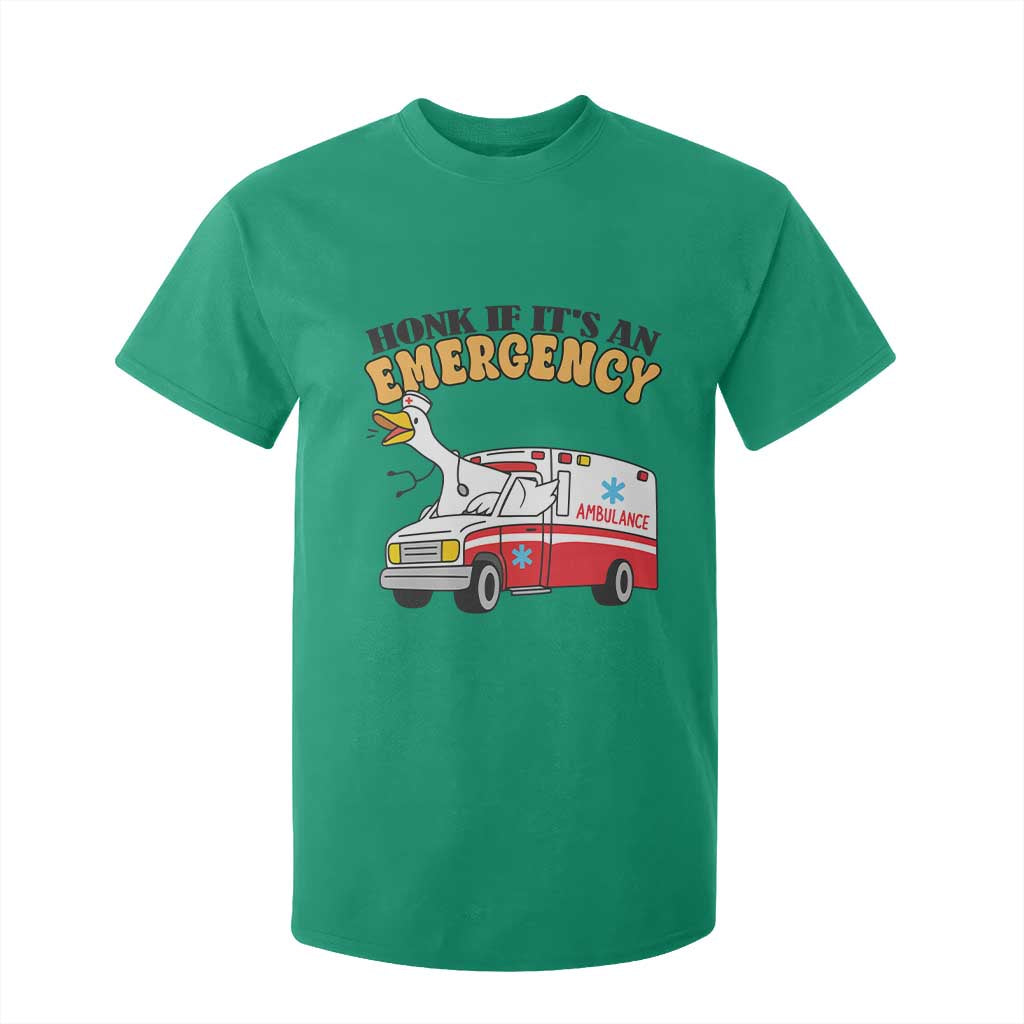 Registered Goose Nurse T Shirt For Kid Honk If It Is An Emergency TS14 Irish Green Print Your Wear