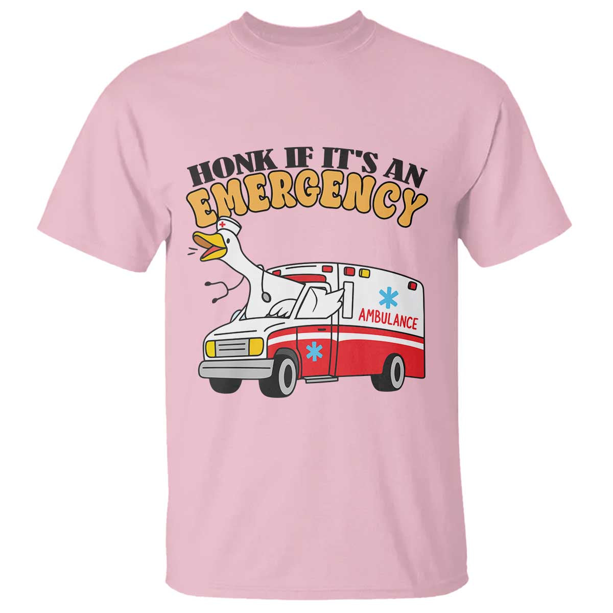 Registered Goose Nurse T Shirt Honk If It Is An Emergency TS14 Light Pink Print Your Wear