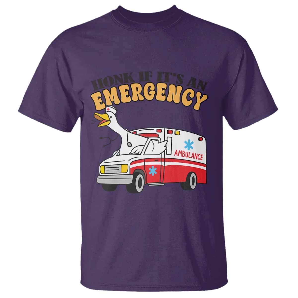 Registered Goose Nurse T Shirt Honk If It Is An Emergency TS14 Purple Print Your Wear