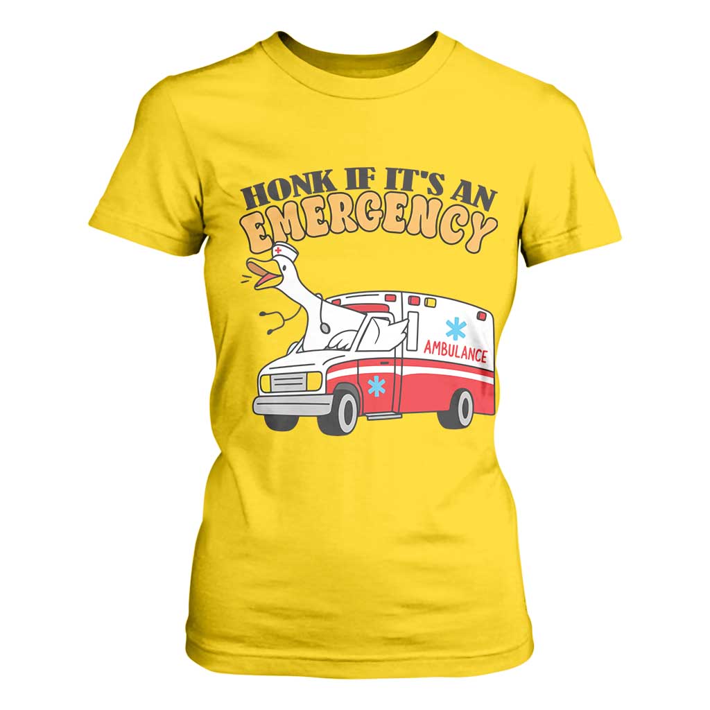 Registered Goose Nurse T Shirt For Women Honk If It Is An Emergency TS14 Daisy Print Your Wear