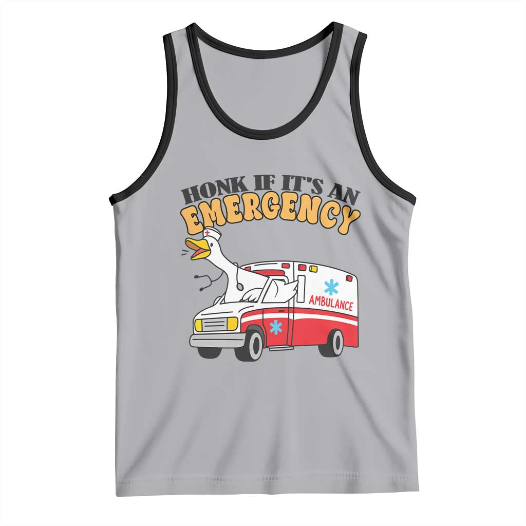 Registered Goose Nurse Tank Top Honk If It Is An Emergency TS14 Athletic Heather Black Print Your Wear