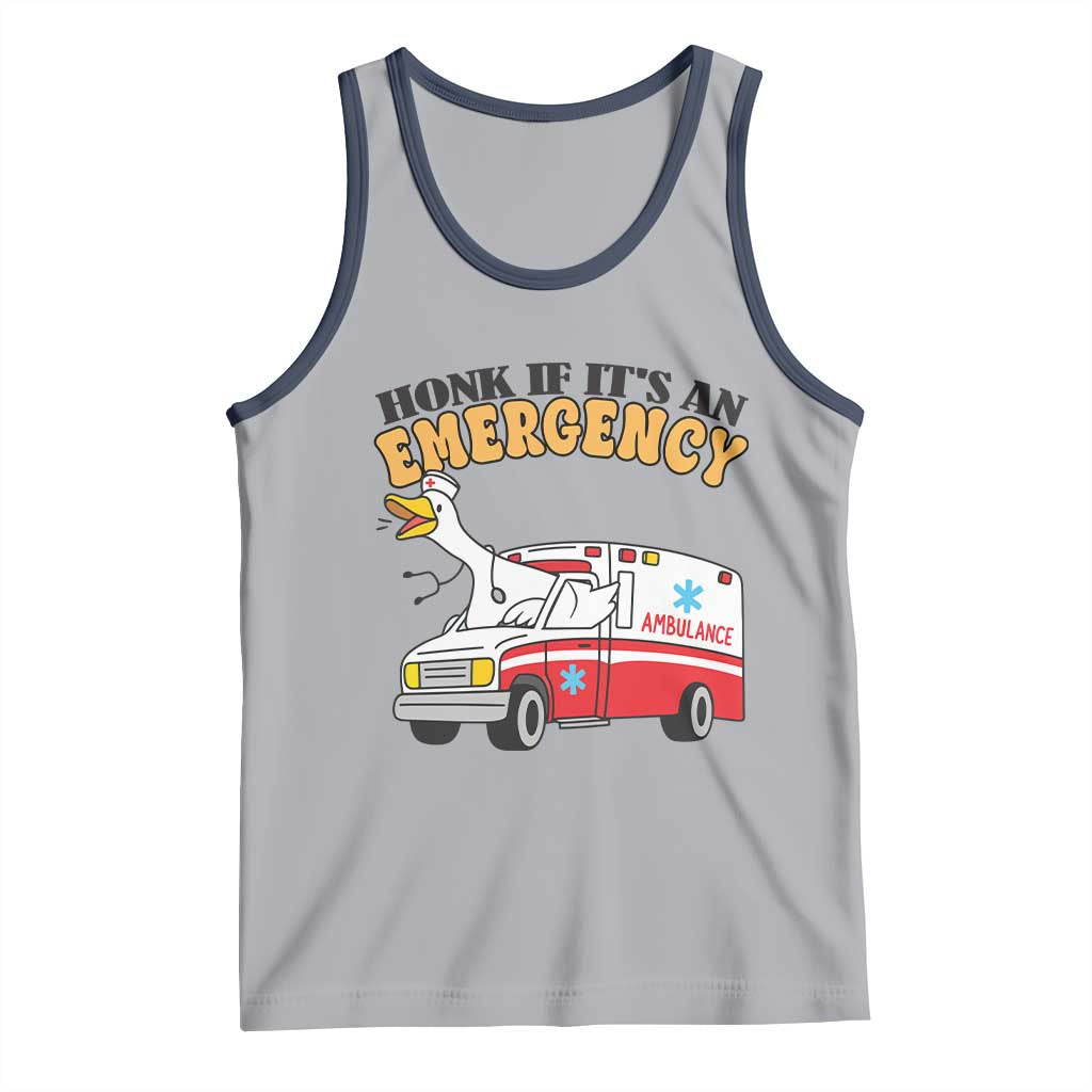 Registered Goose Nurse Tank Top Honk If It Is An Emergency TS14 Athletic Heather Navy Print Your Wear
