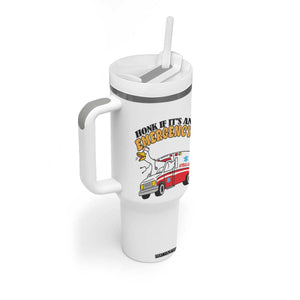 Registered Goose Nurse Tumbler With Handle Honk If It Is An Emergency TS14 Print Your Wear