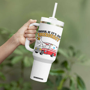 Registered Goose Nurse Tumbler With Handle Honk If It Is An Emergency TS14 Print Your Wear